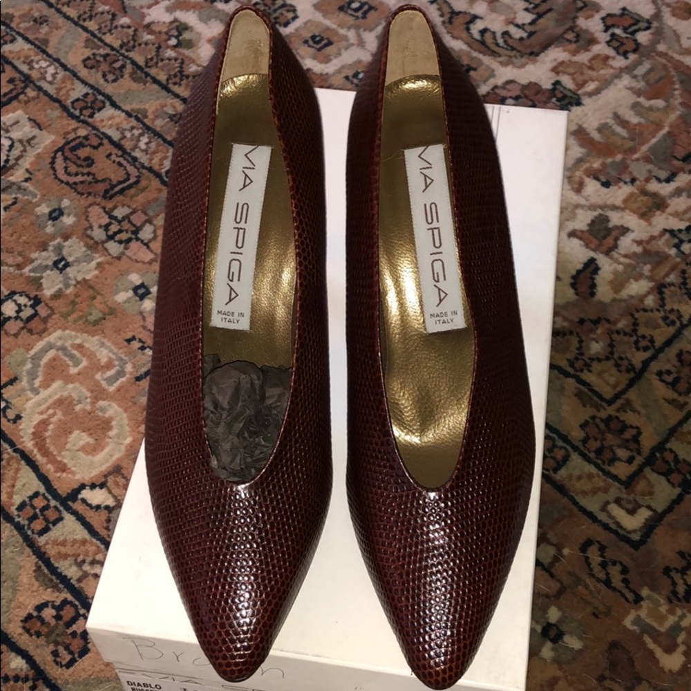 Via Spiga Diablo Lizard Print Sz 6.5